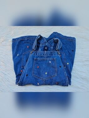 Gap Kids Embroidered Denim Shortalls Girl's Size XXL